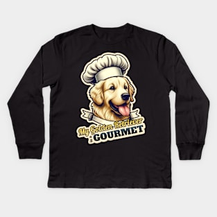 Golden Retriever Chef 3 Kids Long Sleeve T-Shirt